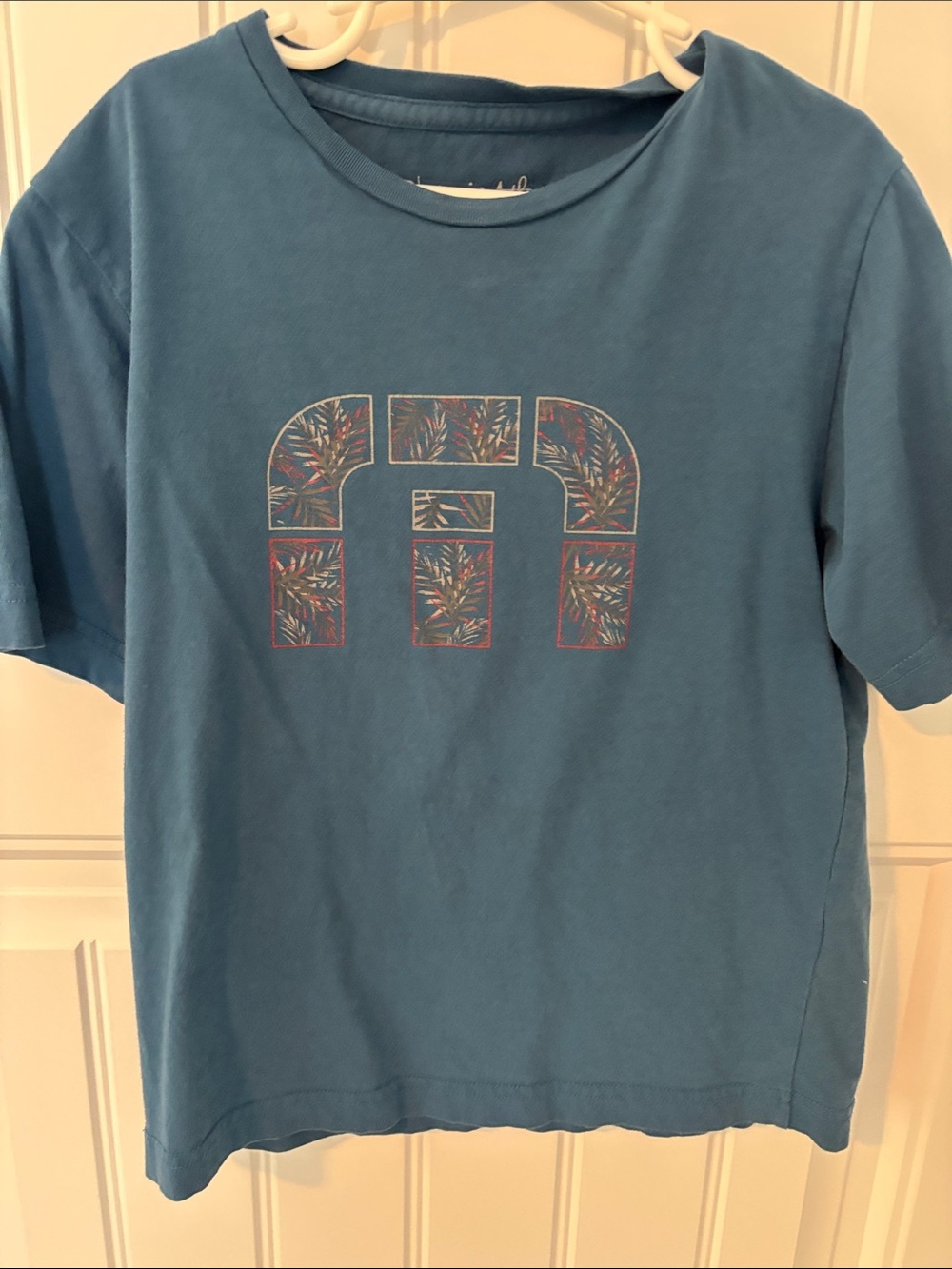 Travis Mathew Teal Short-Sleeve Tee with Tropical Logo